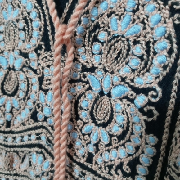 Free People Wind Willow Long Sleeve Sheer Embroidered FloralMini Dress - Picture 8 of 16